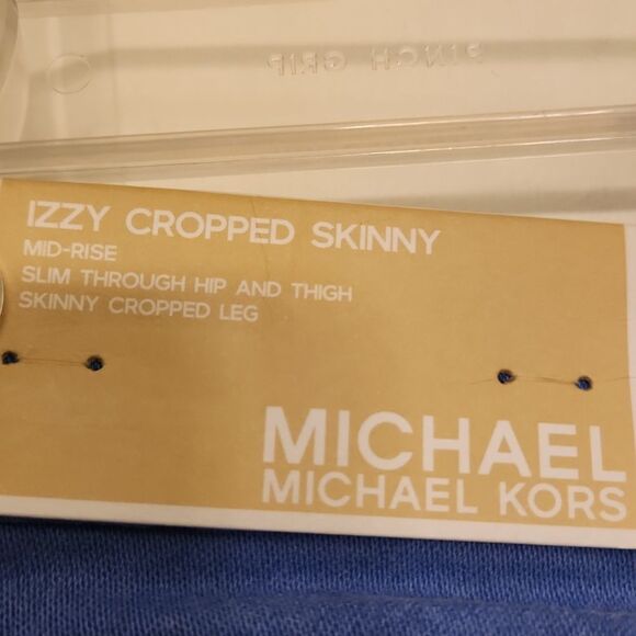 Michael Kors Izzy Cropped Skinny Jeans In "Oxford Blue" Size 8 NWT - Picture 9 of 9